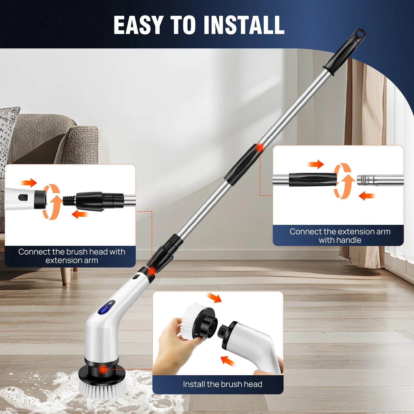 CleanEase Electric Spin Scrubber